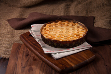 A delicious homemade apple pie 