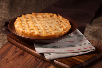 A delicious homemade apple pie 
