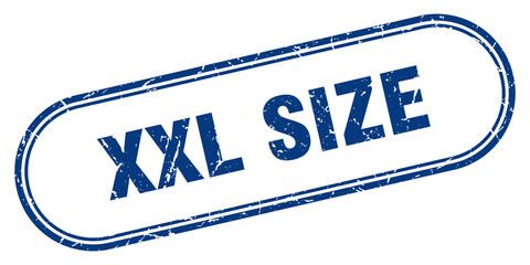 xxl size stamp. rounded grunge textured sign. Label