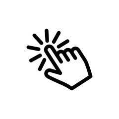 clicker icon isolated on white background