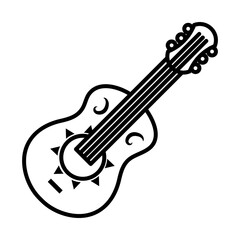 Obraz premium guitar instrument icon, line style