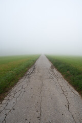 Weg in den Nebel