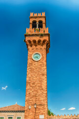 Fototapeta premium Clocktower on the island of Murano, Venice, Italy