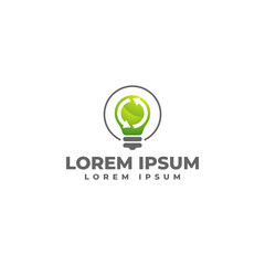 Light bulb refresh search logo icon vector illustration