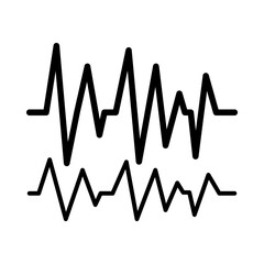 sound waves in triangular shape, vector illustration