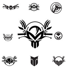 M letter based, Motorcycle symbol