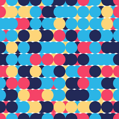 Retro seamless pattern with circles. Colorful vector background for hipster.