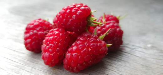strawberries on a wooden background