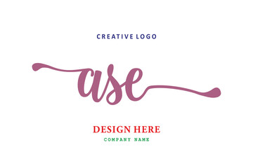 Obraz na płótnie Canvas The simple ASE layout logo is easy to understand and authoritative