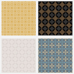 Geometric background patterns. Retro. Wallpaper texture. Vector set