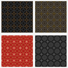 4 background templates for your design. Geometric. Wallpaper texture. Vector set