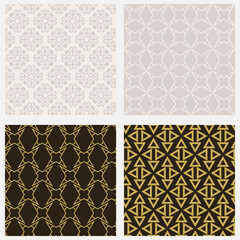 Geometric background patterns. Modern style. Wallpaper texture. Vector set