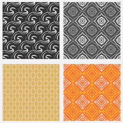 Abstract geometric background patterns. Wallpaper textures, vector set