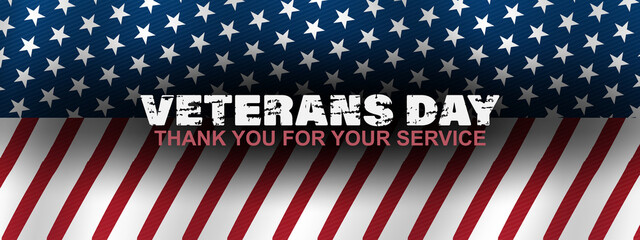 veterans day, thank you for your service, November 11, posters, modern brush design vector illustration
