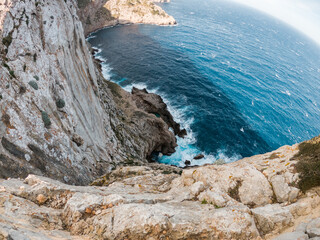 Beautiful landscape scenic view of turquoise  water and mediterranean landscape , Cala Formentor, Mallorca, Balearic Islands, Europe, Spain.