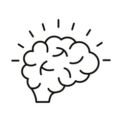 brain human line style icon