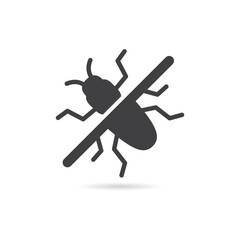 Vector Isolated No Bug or Insect Icon