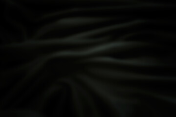 Curved wrinkled black fabric texture