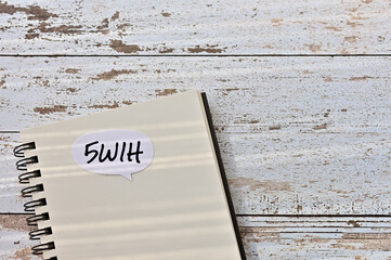 There is a card on the table with 