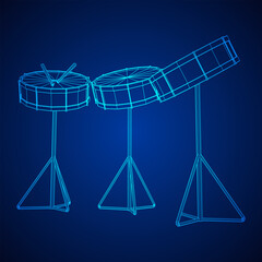 Musical instruments set. Rock band drum. Percussion musical instrument