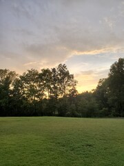 Obraz na płótnie Canvas sunset in the park