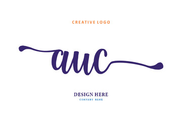 The simple AUC type logo is easy to understand and authoritative