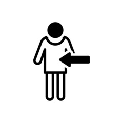 Black solid icon for internal