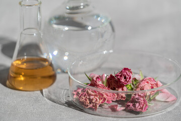 薔薇　フラスコ　実験
