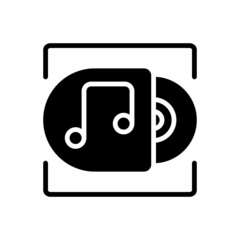 Black solid icon for album