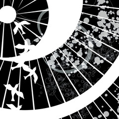 和傘をモチーフにした幾何学模様の背景素材 Wall Mural Mitomaya