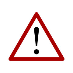 Triangular Warning or Attention Sign. Vector Image.