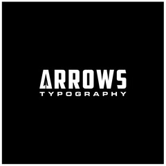 Initial Letter A Arrow with Arrowhead for Archer Archery Outdoor Apparel Gear Hunter logo design