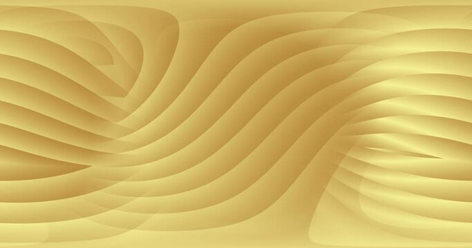 4k 3D animation of rows of colorful yellow stripes. Geometry pattern motion background. 3D - rendering