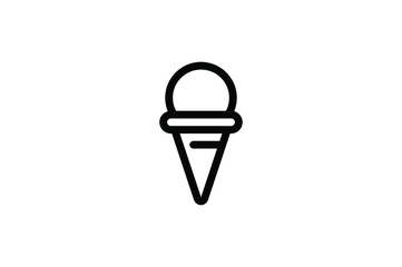 Water Park Outline Icon - Ice Cream