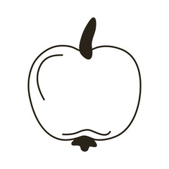 apple fresh fruit line style icon
