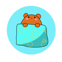 teddy bear in a blanket