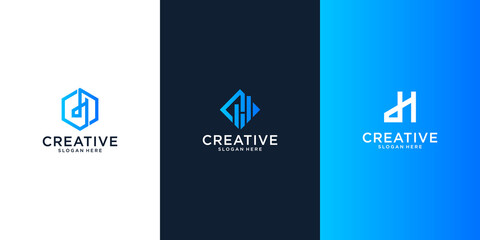 Initial set of H logo design inspiration