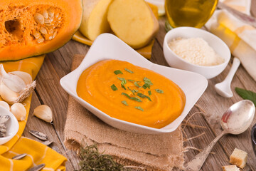Pumpkin cream soup.