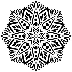 Mandala Pattern Stencil doodles sketch