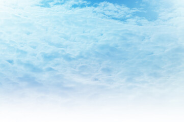 Blue sky with white cloud. The summer heaven is colorful clearing day Good weather and beautiful nature in the morning.