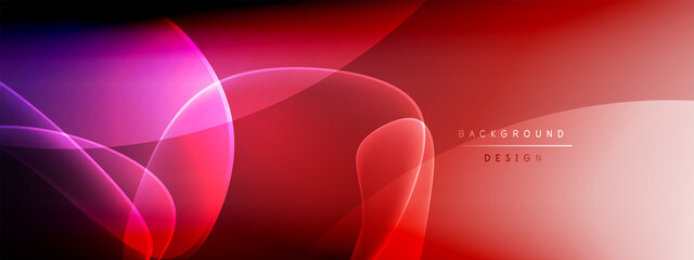 Vector abstract background - liquid bubble shapes on fluid gradient with shadows and light effects. Shiny design template for text