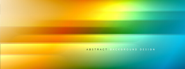 Motion concept neon shiny lines on liquid color gradients abstract backgrounds. Dynamic shadows and lights templates for text