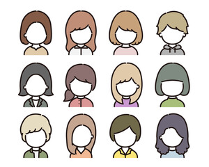女性 アイコン イラスト