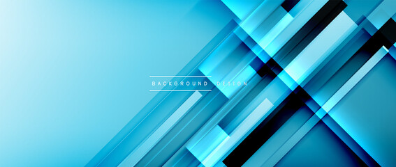 Dynamic lines on fluid color gradient. Trendy geometric abstract background for your text, logo or graphics