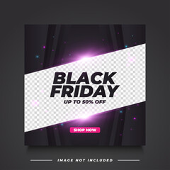 Black Friday sale banner template in elegant style
