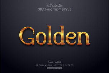 Golden Elegant Editable Text Style Effect Premium