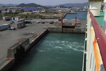 Naklejka premium フェリー出発