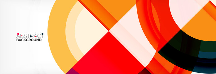 Obraz premium Round shapes, triangles and circles. Modern abstract background