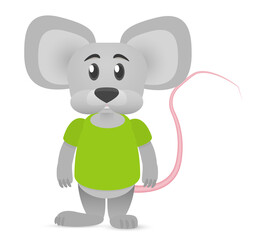 stylish vector mouse isolated on white background