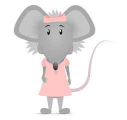 stylish vector mouse isolated on white background